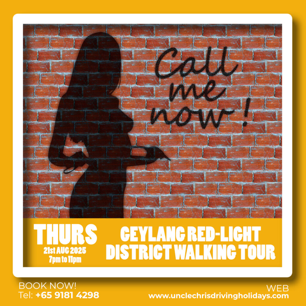GEYLANG RED-LIGHT DISTRICT WALKING TOUR Thurs, 21st Aug 2025 7pm to 11pm