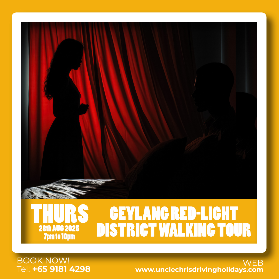 GEYLANG RED-LIGHT DISTRICT WALKING TOUR Thurs, 28th Aug 2025 7pm to 10pm