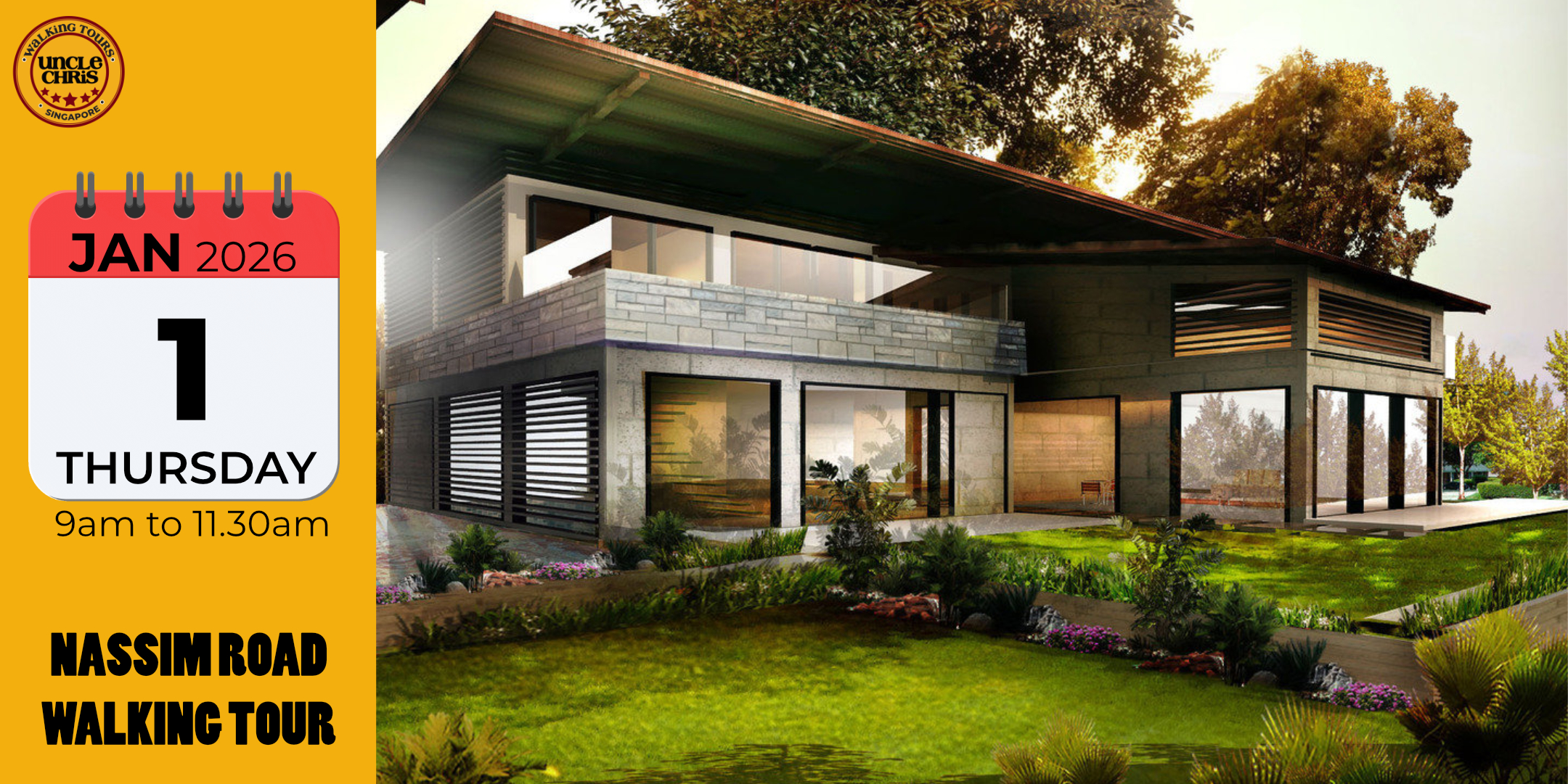 NASSIM ROAD WALKING TOUR Thurs, 1st Jan 2026 9am to 11.30am