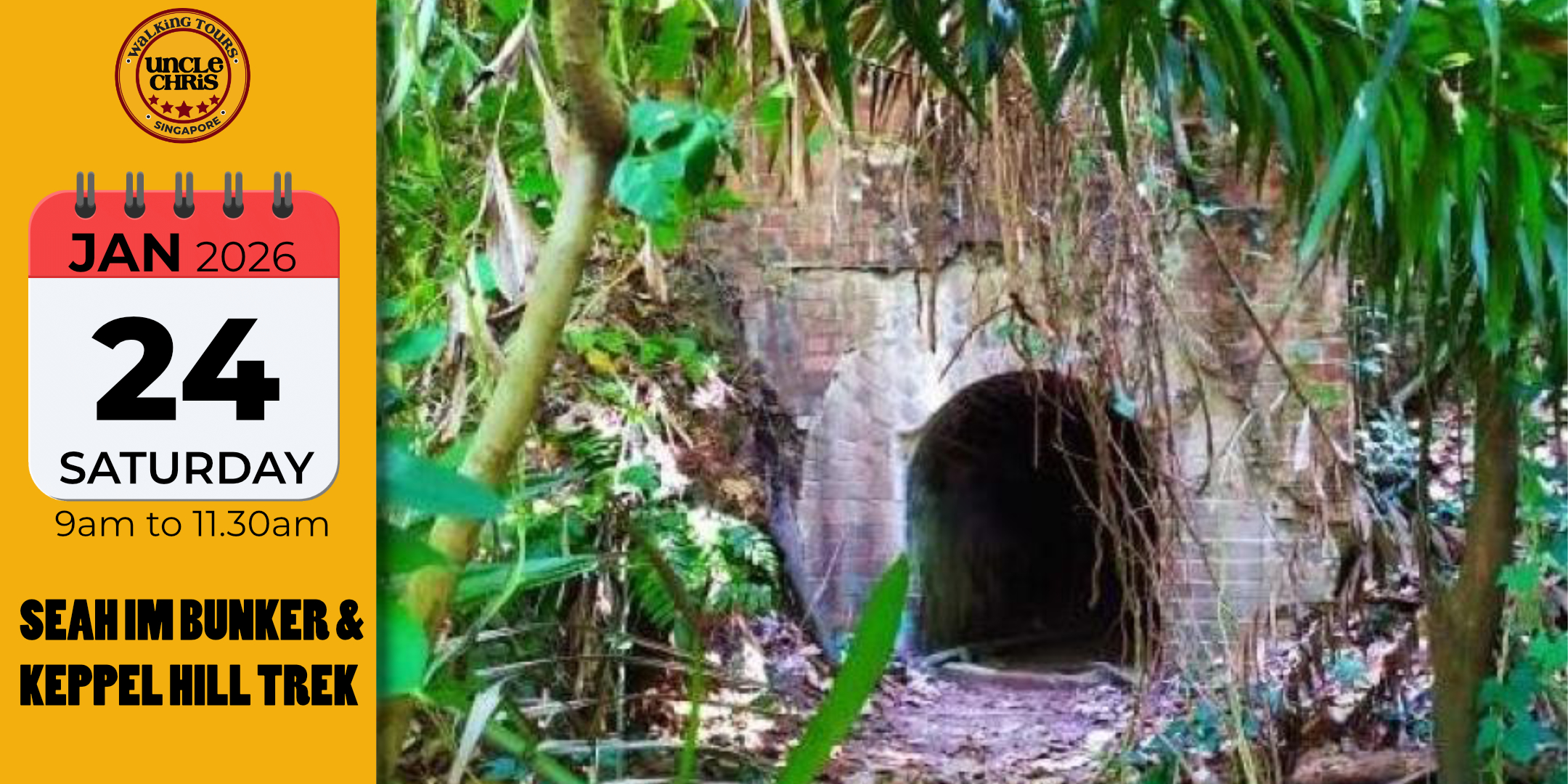 SEAH IM BUNKER & KEPPEL HILL TREK Sat, 24th Jan 2026 9am to 11.30am