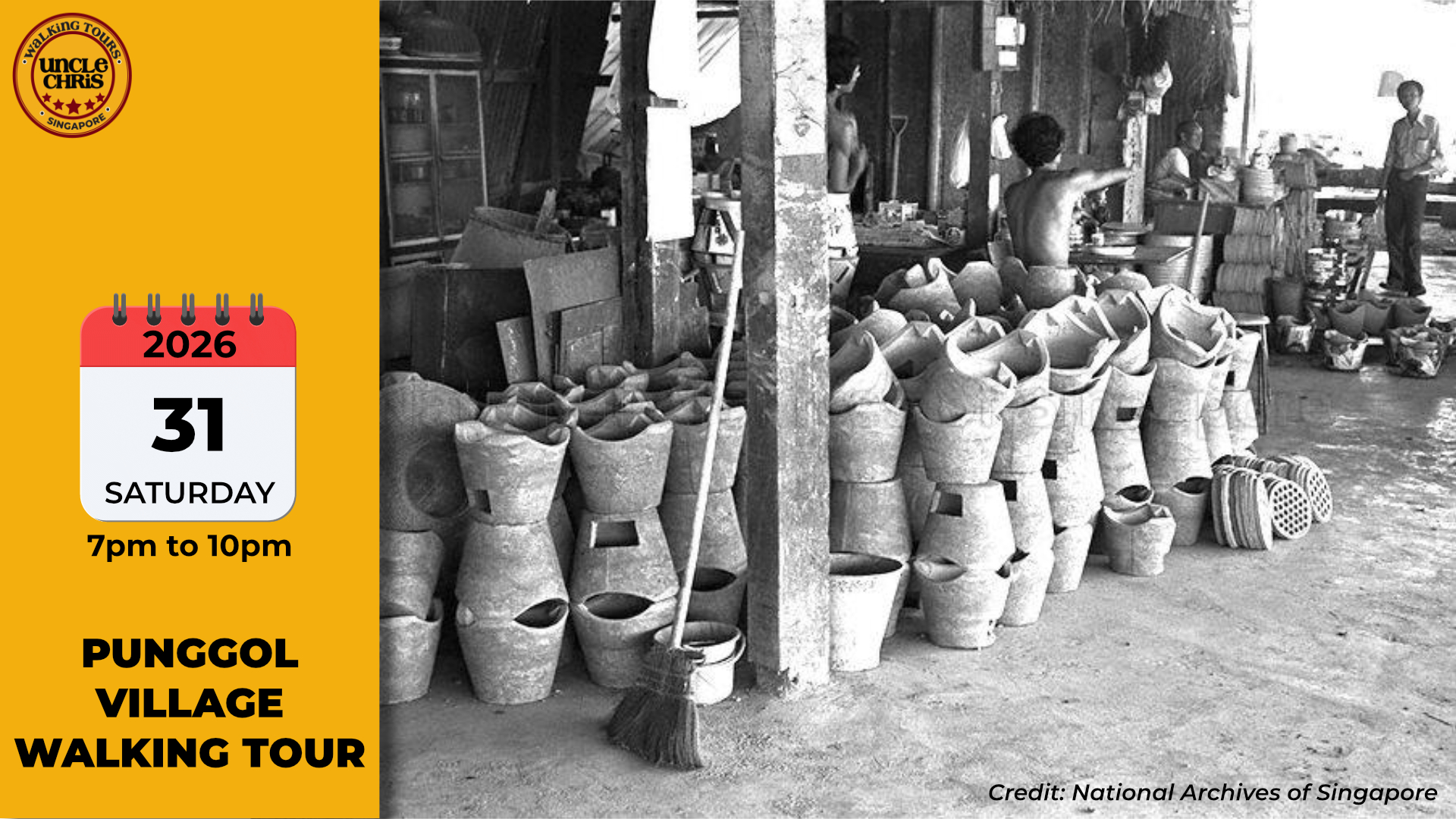 PUNGGOL VILLAGE WALKING TOUR Sat, 31st Jan 2026 9am to 11.30am